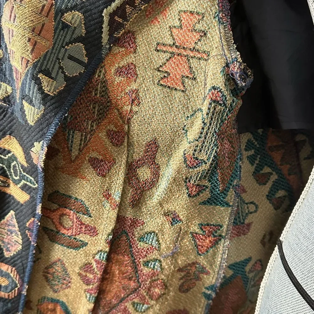 Vintage 90s Sunbelt Aztec Tapestry Men’s Blazer Jacket
